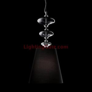 Eva 7057 Suspension Lamp in Glass with Black Shade