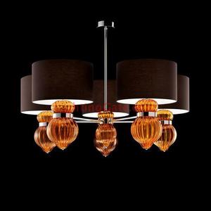Medina 5684 05 Suspension Lamp in Glass with Brown Shade