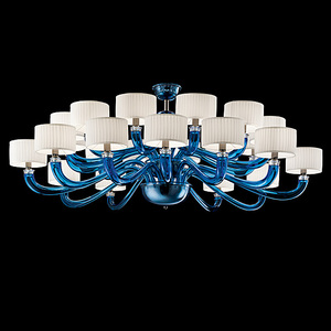 Alexandria 5597 24 Chandelier in Glass with White Shade