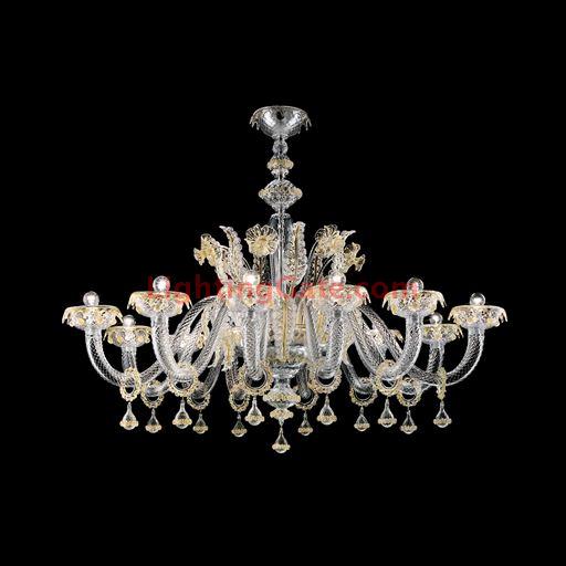 Agadir 5384 12 Chandelier in Glass, by Barovier&Toso
