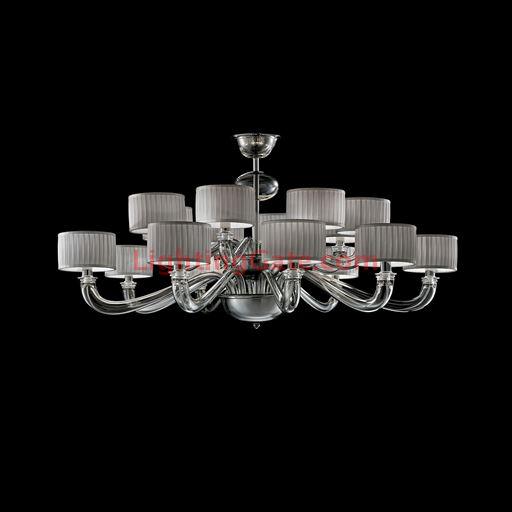 Alexandria 5597 16 Chandelier in Glass with Grey Shade